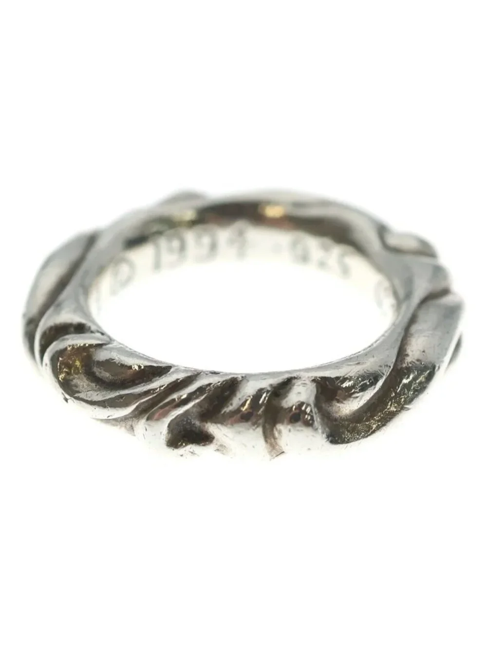 Chrome Hearts Scrl Band Scroll Ring Silver